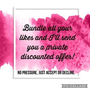 ✨Bundle all your likes for private discount!!